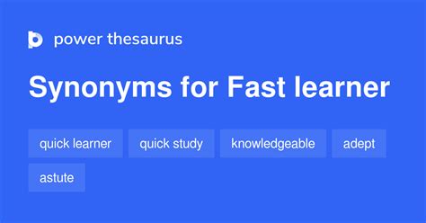 fast learner synonym|fast learner skills.